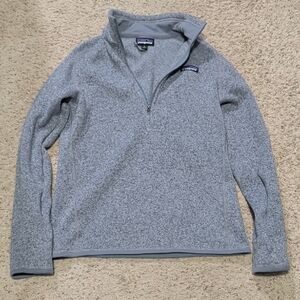 Patagonia Heathered Gray Quarter-Zip Fleece